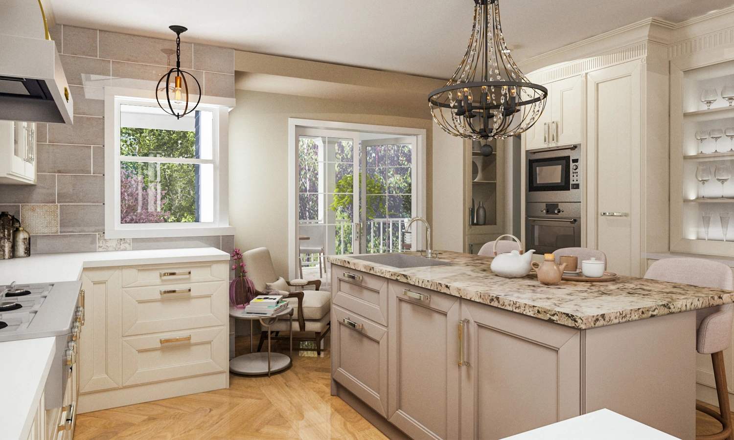 Traditional Seattle kitchen with custom millwork — Ariana Designs