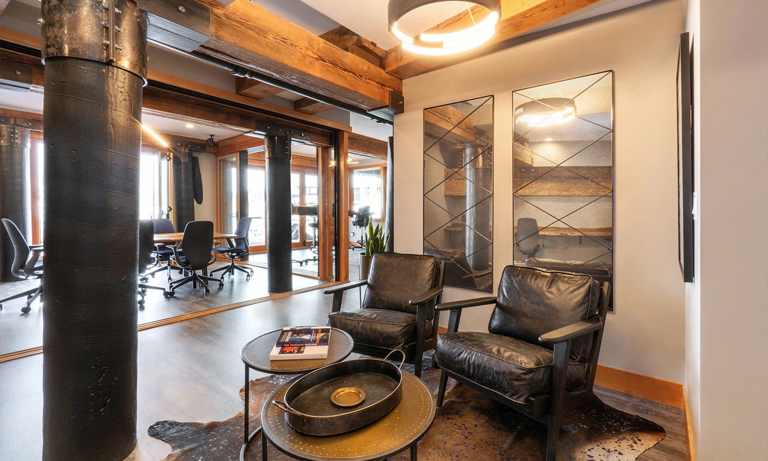 Lake Union office with glass partitions — Ariana Designs, Seattle