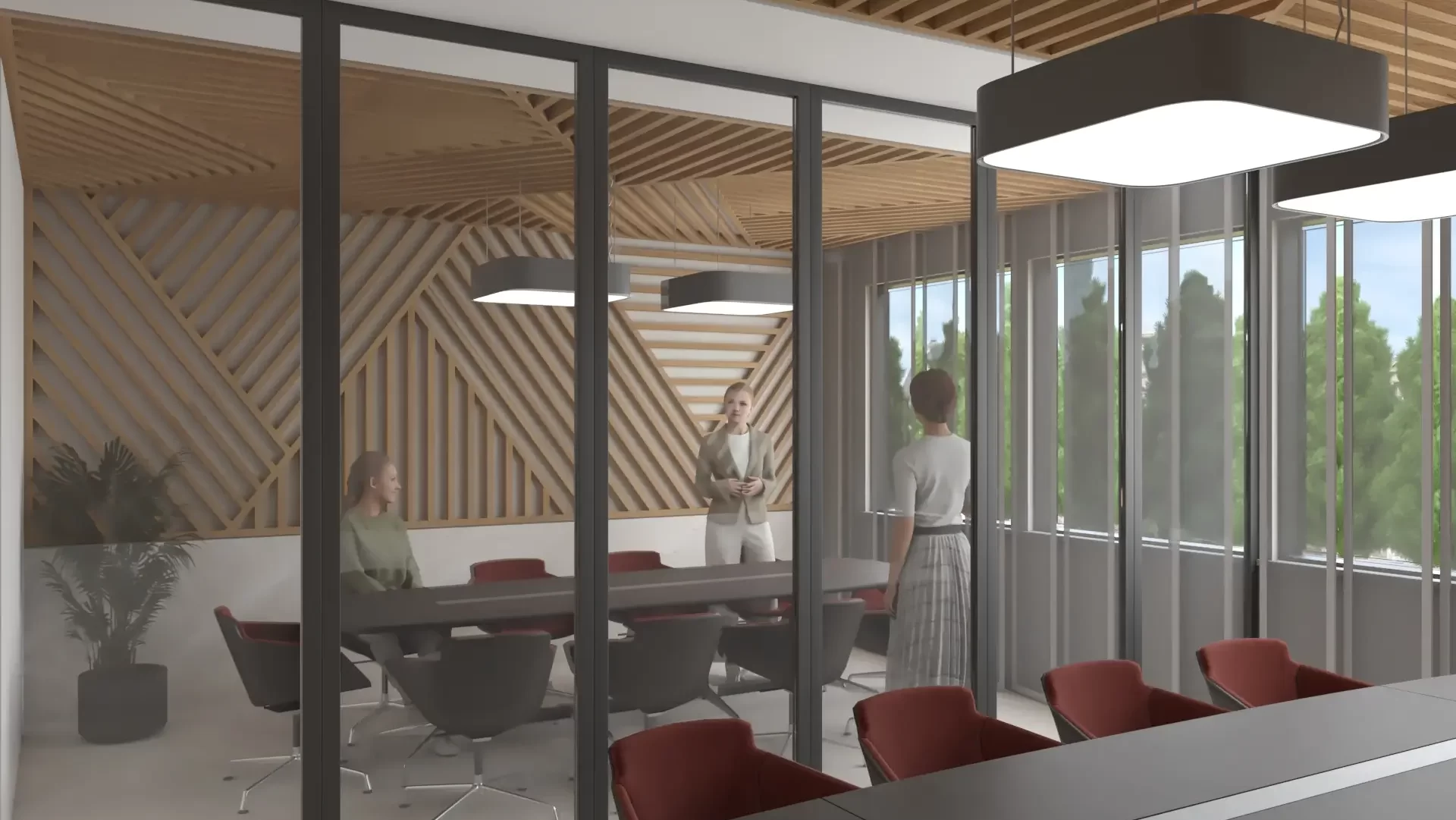 Modern conference room design — Lynnwood, Ariana Designs