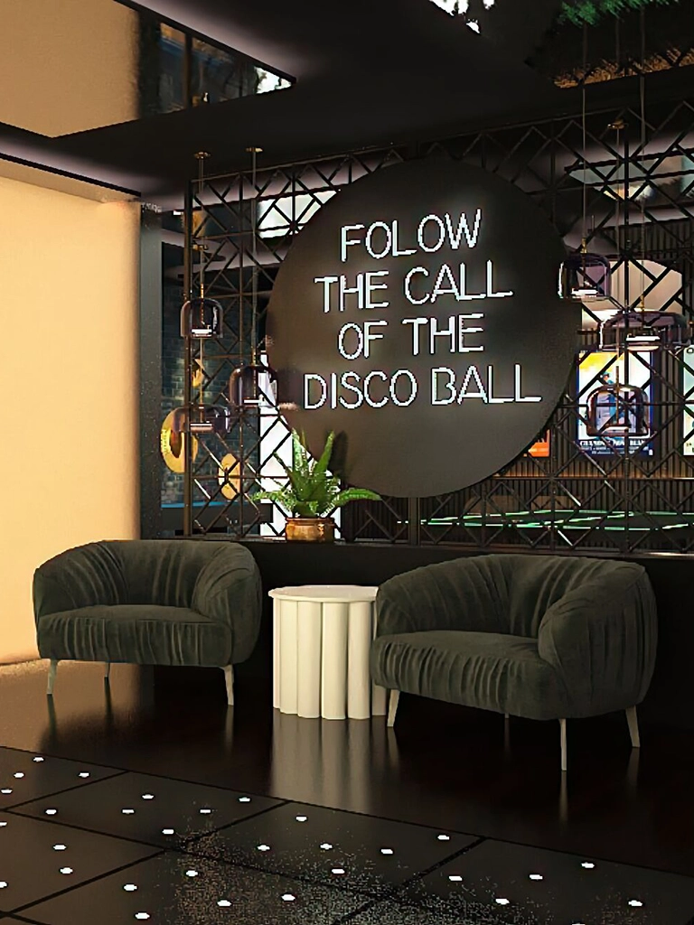 Disco ball detail — Ariana Designs & Interiors, Suncadia speakeasy