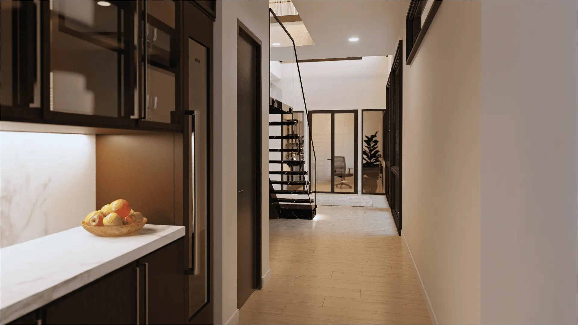 Modern hallway interior design Bellevue — Ariana Designs