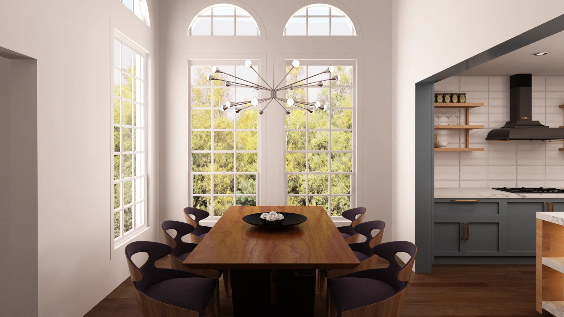Modern dining area in natural light — Ariana Designs, Bellevue
