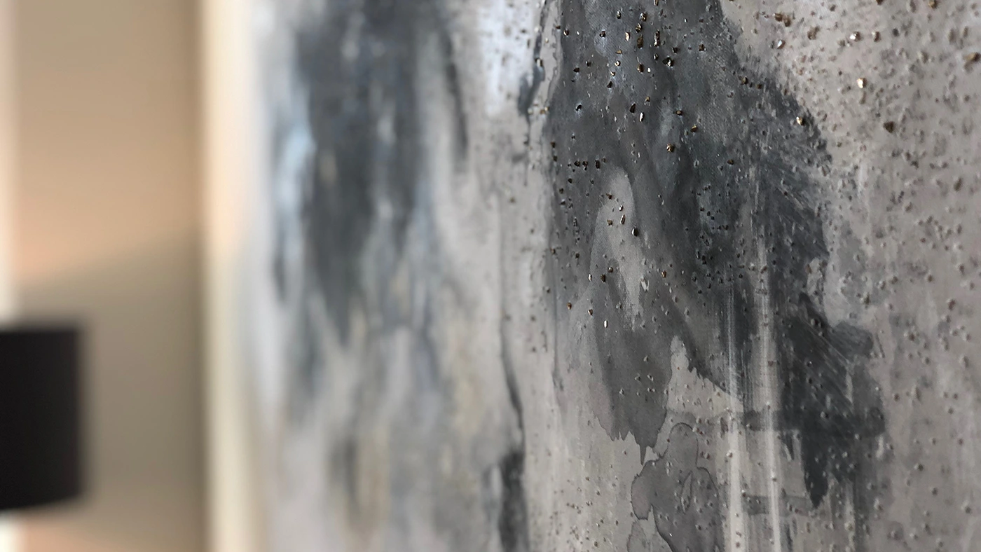 Abstract grey black artwork modern interior decor — Ariana Designs, Sumner Washington