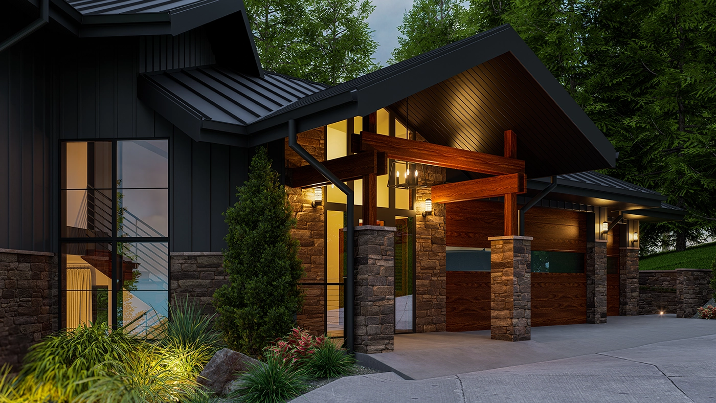 Modern architectural design lakefront — Ariana Designs, Stanwood Washington