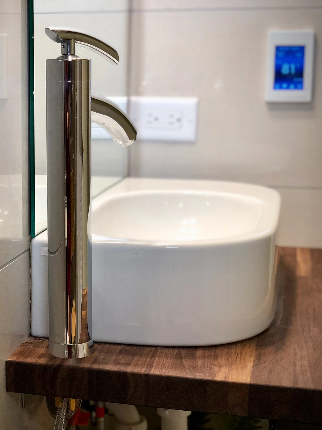 Wall-mounted vanity with accessible clearance — Ariana Designs