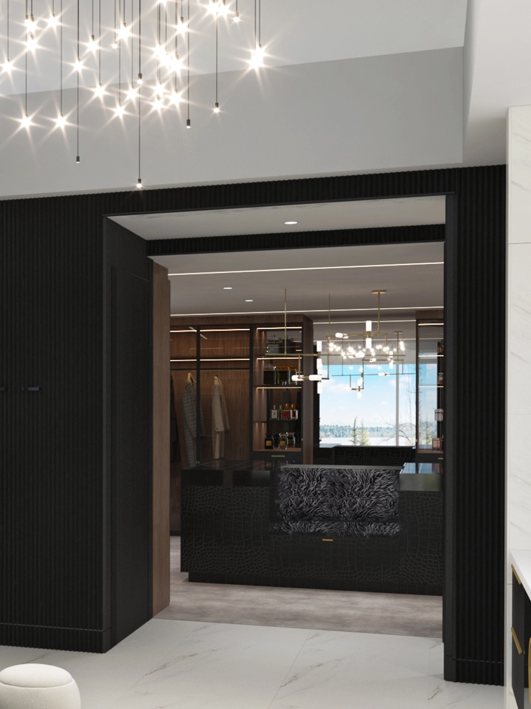 Modern elegant interior luxurious textures — Ariana Designs, Kirkland Washington