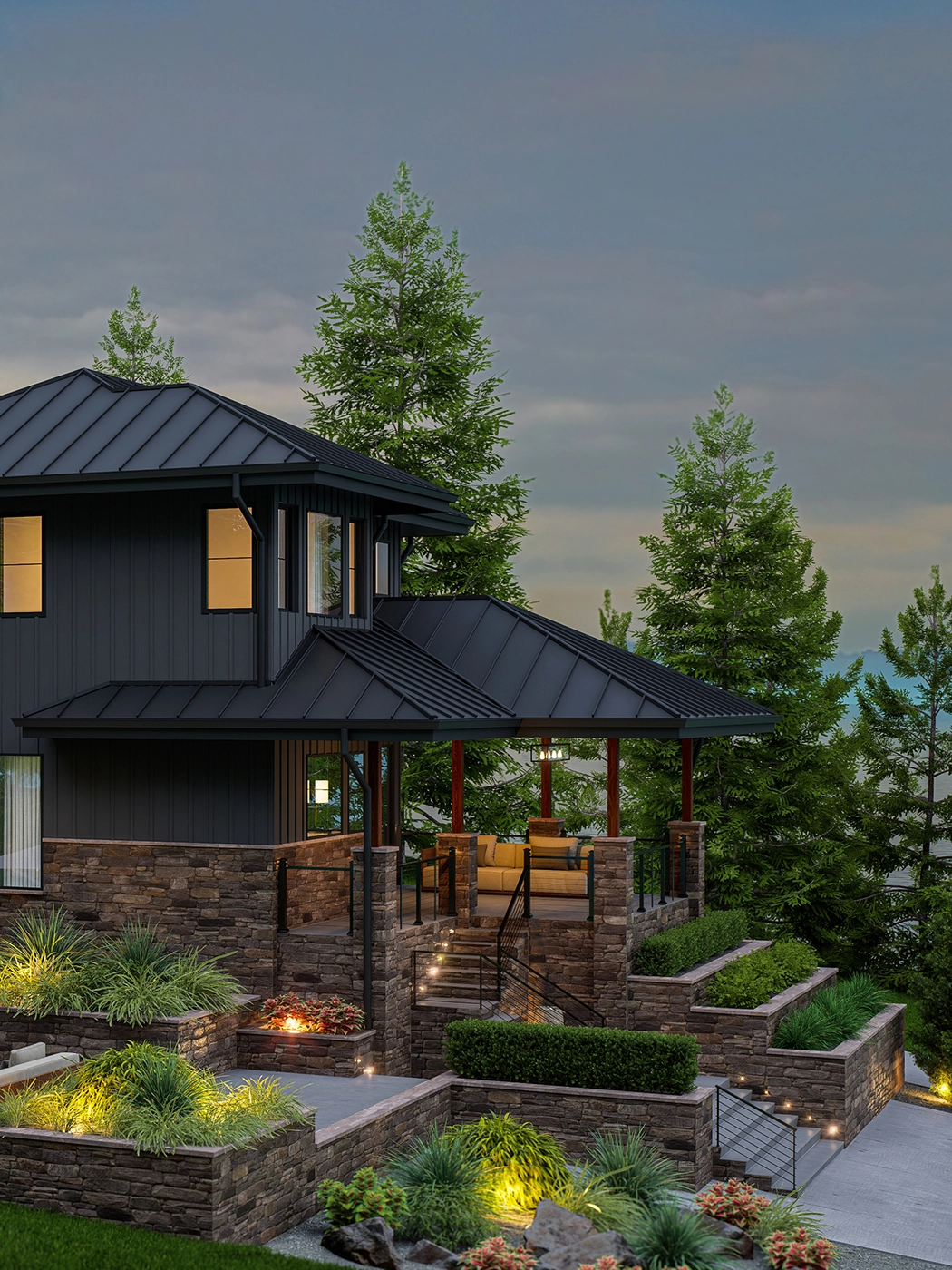 Lake house nature integration — Ariana Designs, Stanwood Washington