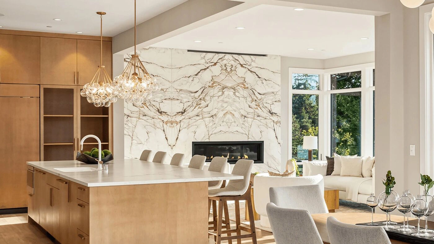 Kitchen and living area integration