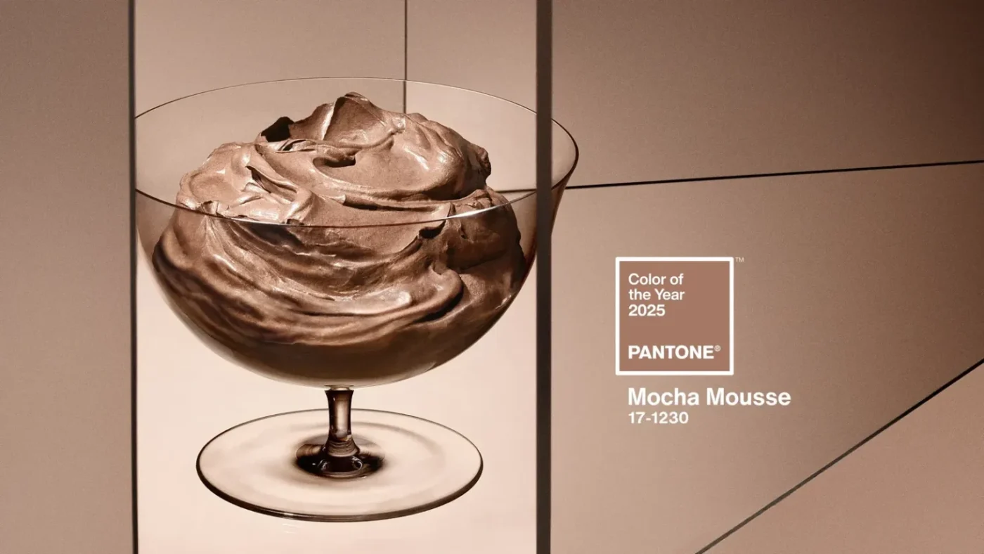 Indulge in rich mocha mousse served elegantly in a chic glass cup.