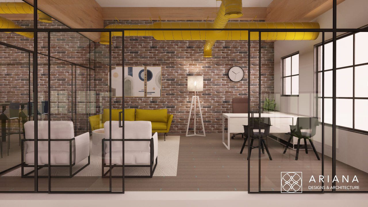 Office lounge comfortable seating informal meetings — Ariana Designs, Arazi Group Bellevue