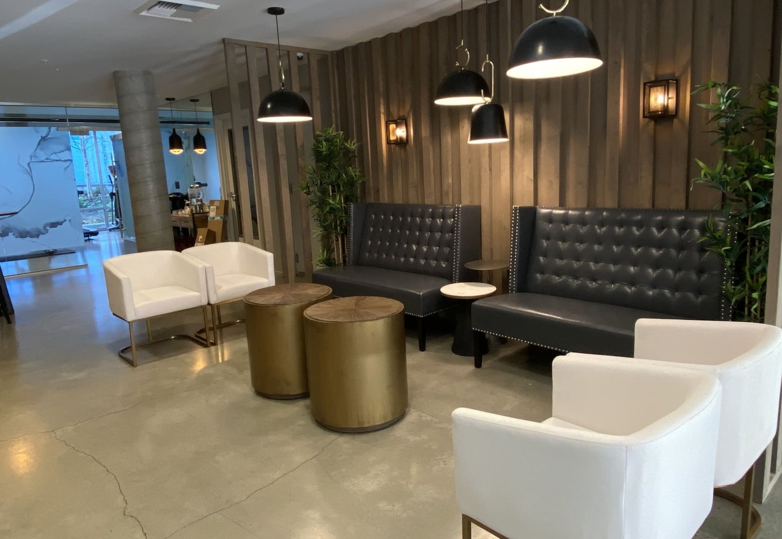 Beryl Apartments lounge sofas — Ariana Designs & Interiors, Seattle