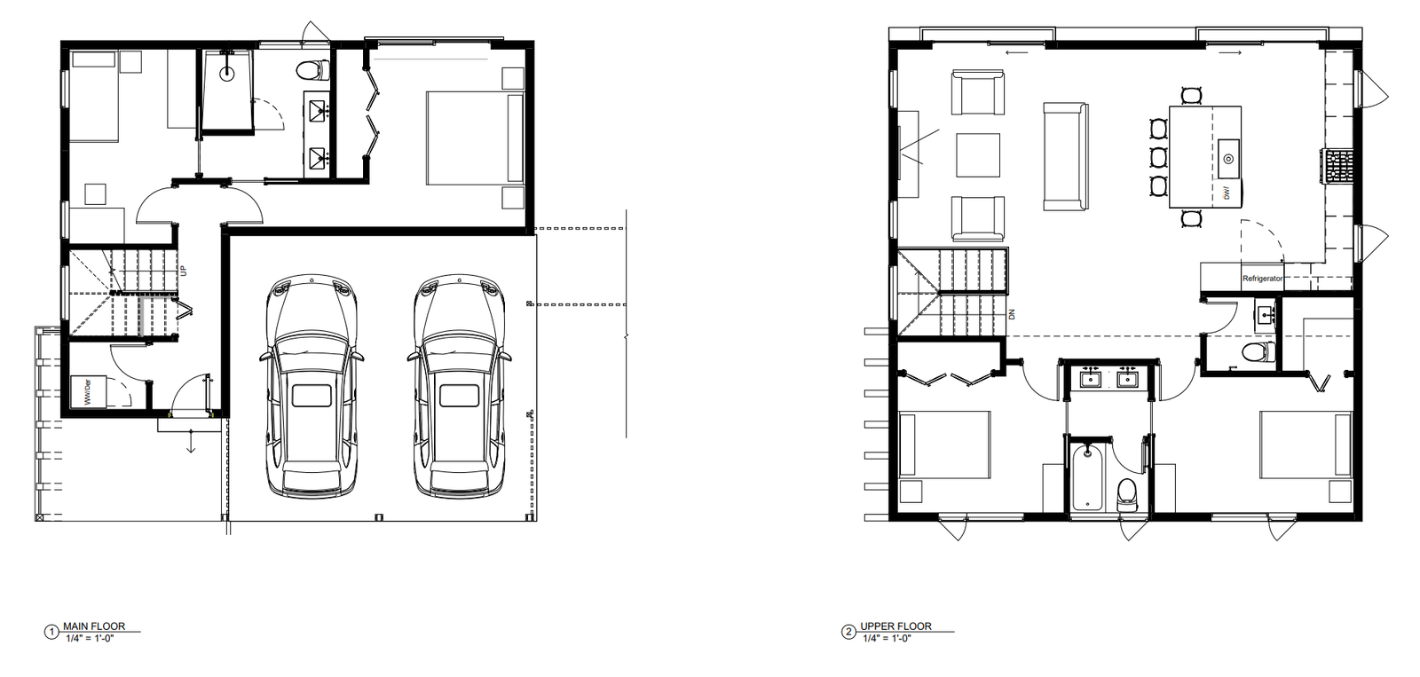 Lake Forest Park addition floor plans — second story and ADU, Ariana Designs